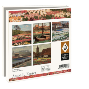 Card folder with env. Square: Bollenvelden, Anton L. Koster, Museum de Zwarte Tulp