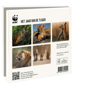 Card folder with env, Square: Het jaar van de tijger, Wereld Natuurfonds