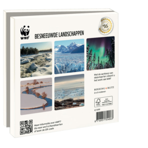Card folder with env. Square: Besneeuwde landschappen, Wereld Natuurfonds