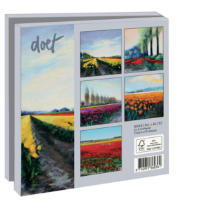 Card folder with env, Square: Bloemenvelden, Doet