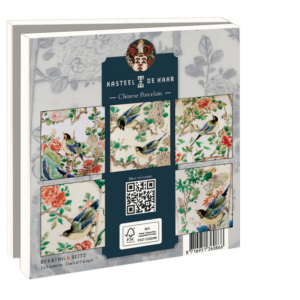 Card folder with env, Square: Chinese Porcelain, Kasteel De Haar