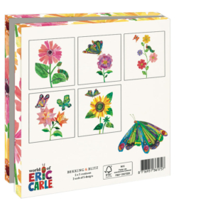 Card folder with env, Square: Flowers, The very hungry caterpillar, Eric Carle