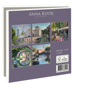 Card folder with env, Square: Kleurrijk Utrecht, Anna Kooij