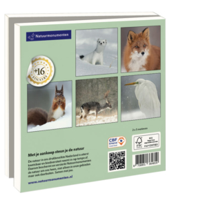 Card folder with env, Square: Foto’s van dieren, Natuurmonumenten