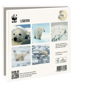 Card folder with env, Square: IJsberen, Wereld Natuurfonds