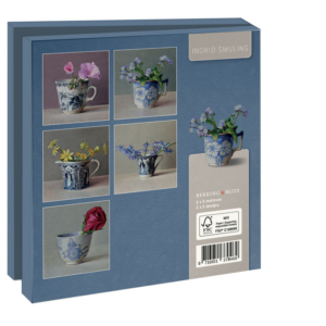 Card folder with env, Square: A cup of flowers, Ingrid Smuling