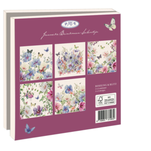 Card folder with env, Square: Hibiscus, Janneke Brinkman-Salentijn