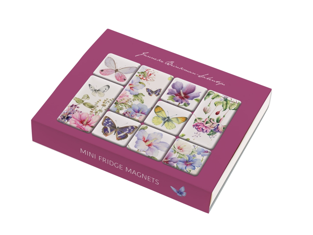 Set Fridge magnets: Hibiscus, Janneke Brinkman-Salentijn
