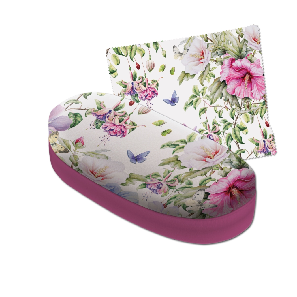 Sunglasses case incl. glasses cloth: Hibiscus, Janneke Brinkman-Salentijn