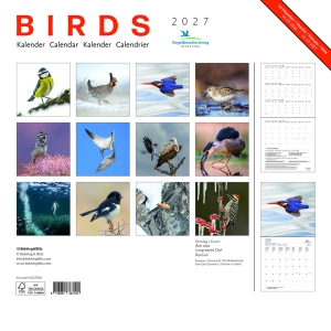 Birds monthly calender 2027, bird protection service of the Netherlands