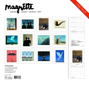 Magritte monthly calendar 2027