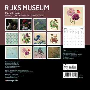 Rijksmuseum mini monthly calendar 2027