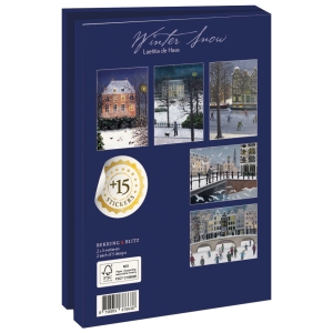 Card folder with env. Large: Winter Snow, Laetitia de Haas