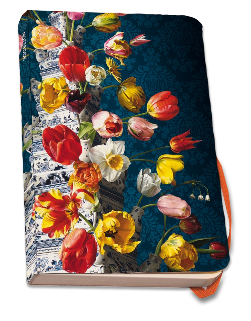 Notebook A5 softcover: Bloemstilleven met Tulpenvaas, Roman Reisinger