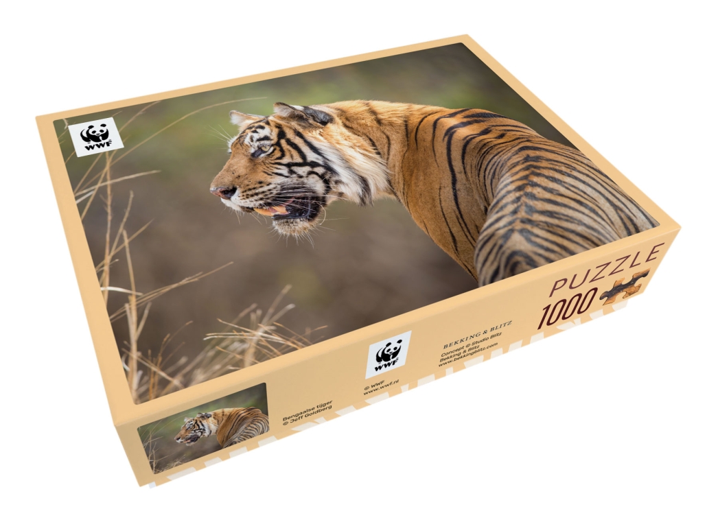 Puzzle (1.000 pieces): Bengaalse tijger, Jeff Goldberg, Wereld Natuurfonds