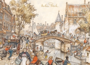 Puzzle (1.000 pieces): Cityscape, Anton Pieck