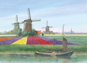 Puzzle (1.000 pieces): Tulipfields, Sietse Wiersma