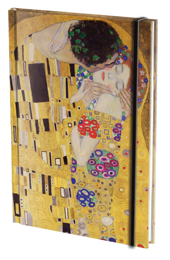 Notebook A5 hardcover: The Kisse, Gustav Klimt