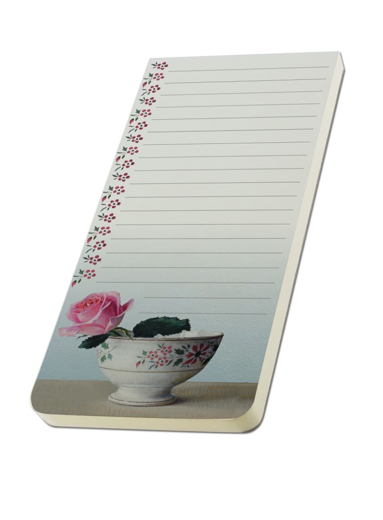 To-Do Fridgemagnet: Roze roos in Franse kom, Ingrid Smuling