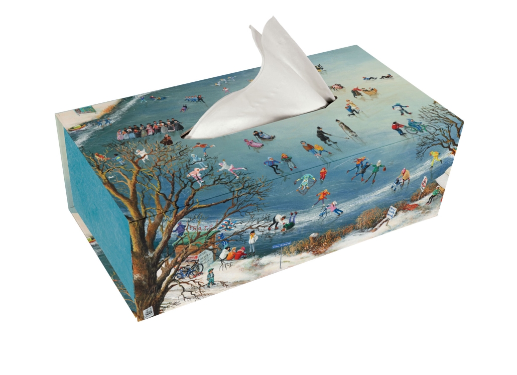 Tissue box holder: Winter, Charlotte Dematons