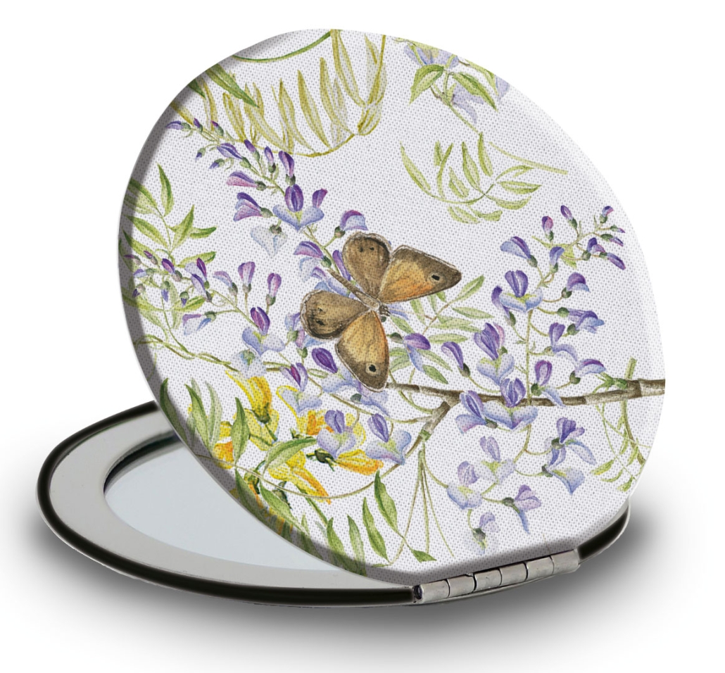 Travel mirror: Vogels in blauweregen, Janneke Brinkman