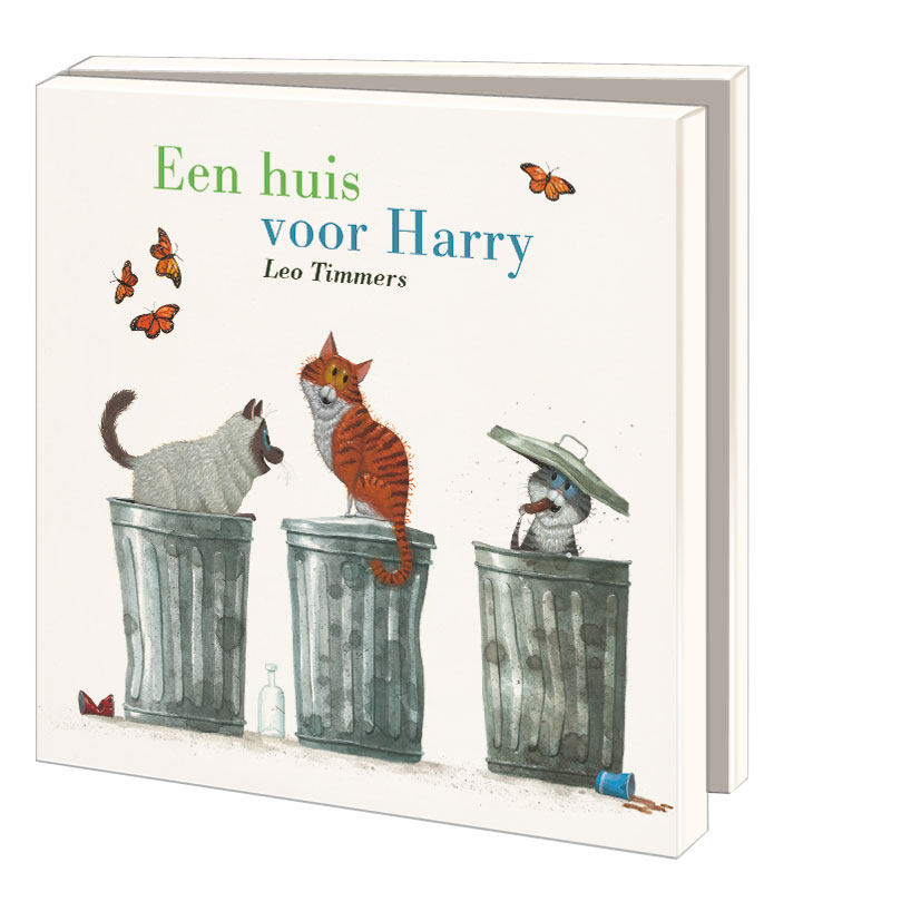 Card folder with env. Square: Een huis voor Harry, Leo Timmers