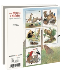 Card folder with env. Square: Van Mug tot Olifant, Ingrid & Dieter Schubert