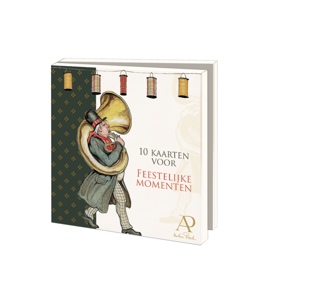 Card folder with env. Square: Feestelijke momenten, Anton Pieck