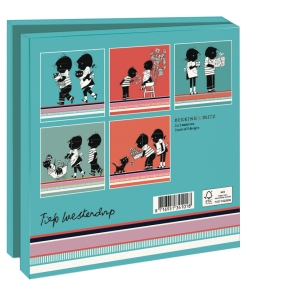 Card folder with env. Square: Jip en Janneke (zwart wit), Fiep Westendorp