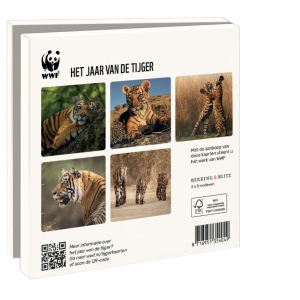 Card folder with env, Square: Het jaar van de tijger, Wereld Natuurfonds