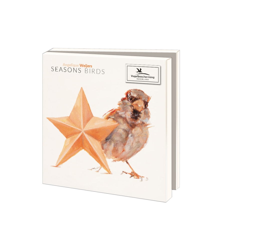 Card folder with env. Square: Seasons brids, Angelique Weijers, Vogelbescherming