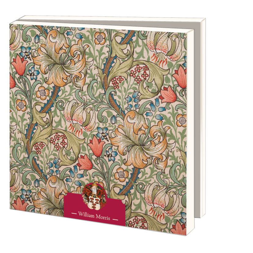Card folder with env, Square: William Morris, Kasteel De Haar