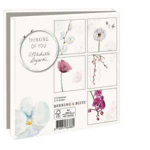 Card folder with env, Square: Thinking of you, Michelle Dujardin