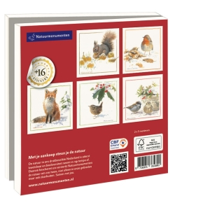 Card folder with env, Square: Dieren in de winter, Elwin van der Kolk, Natuurmonumenten
