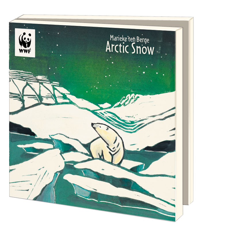 Card folder with env, Square: Arctic Snow, Marieke ten Berge, Wereld Natuurfonds