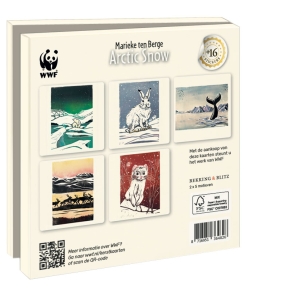 Card folder with env, Square: Arctic Snow, Marieke ten Berge, Wereld Natuurfonds