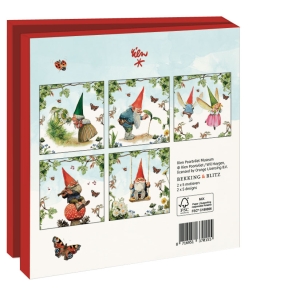Card folder with env, Square: Kabouter, Rien Poortvliet