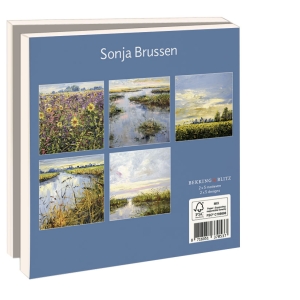 Card folder with env, Square: Summer landscape, Sonja Brussen