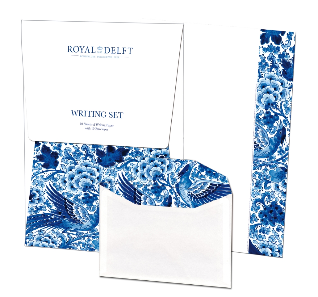 Writing paper with envelopes: Royal Delft