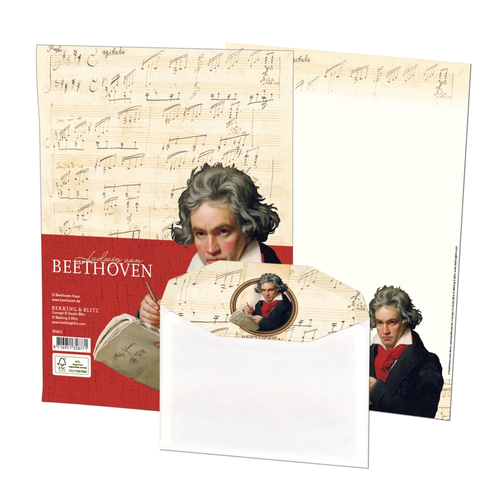Writing paper with envelopes: Ludwig van Beethoven, Joseph Karl Stieler, Beethoven-Haus Bonn