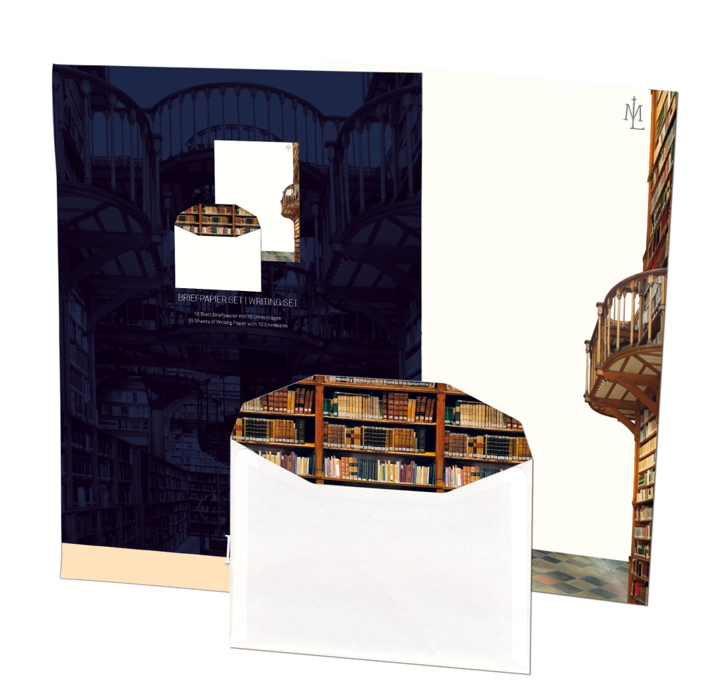 Writing paper with envelopes: Die Klosterbibliothek, Maria Laach