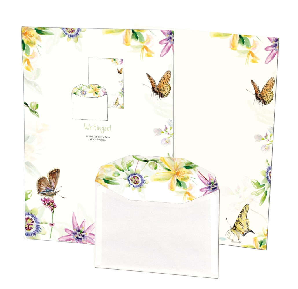Writing paper with envelopes: Passion for Butterflies, Michelle Dujardin