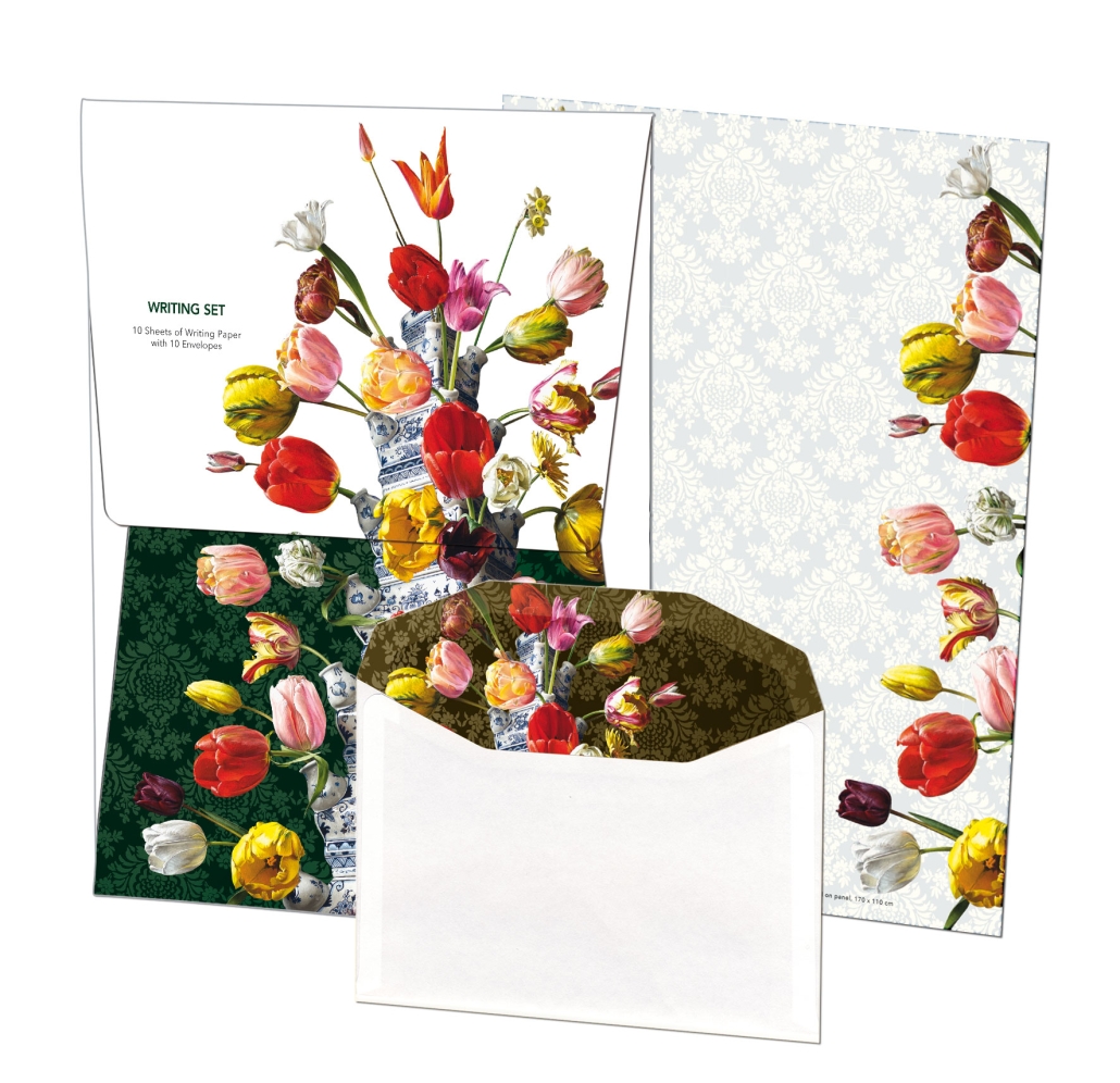 Writing paper with envelopes: Bloemstilleven met Tulpenvaas, Roman Reisinger