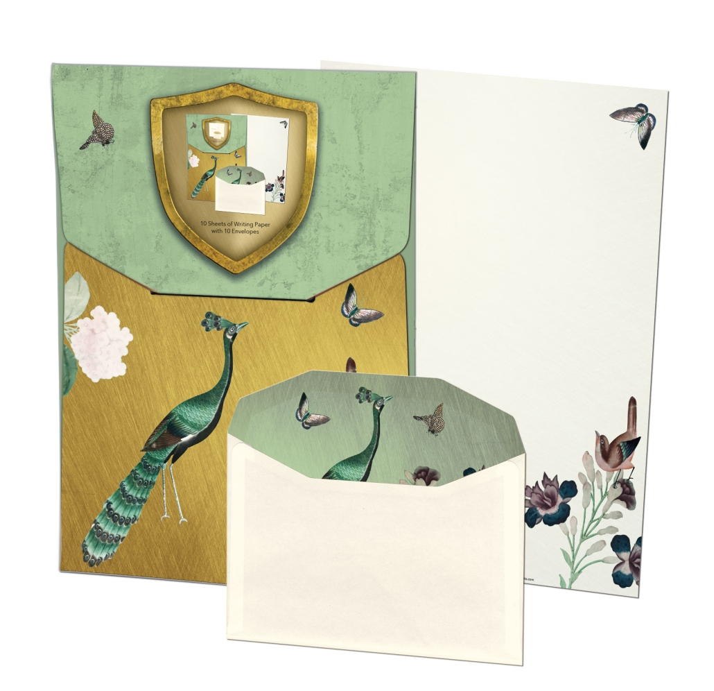 Writing paper with envelopes: Chinees behang papier, Kasteel Heeswijk