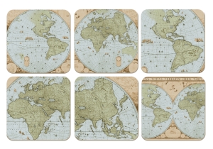 Coasters: Wandkaart van de wereld door Joan Blaeu, Het Scheepvaartmuseum
