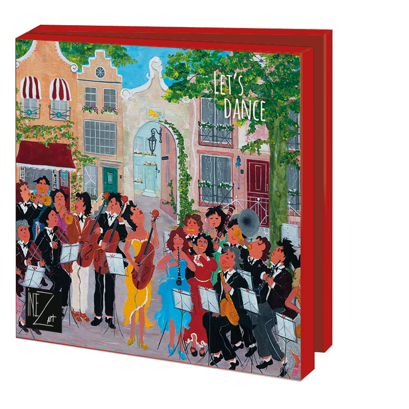 Card folder with env, Square: Let’s dance, Inez Art