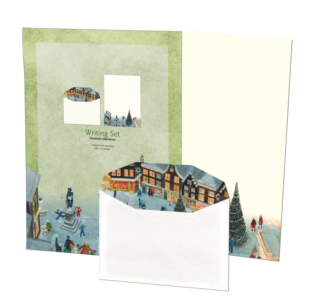 Writing paper with envelopes: Kerstboom, Charlotte Dematons